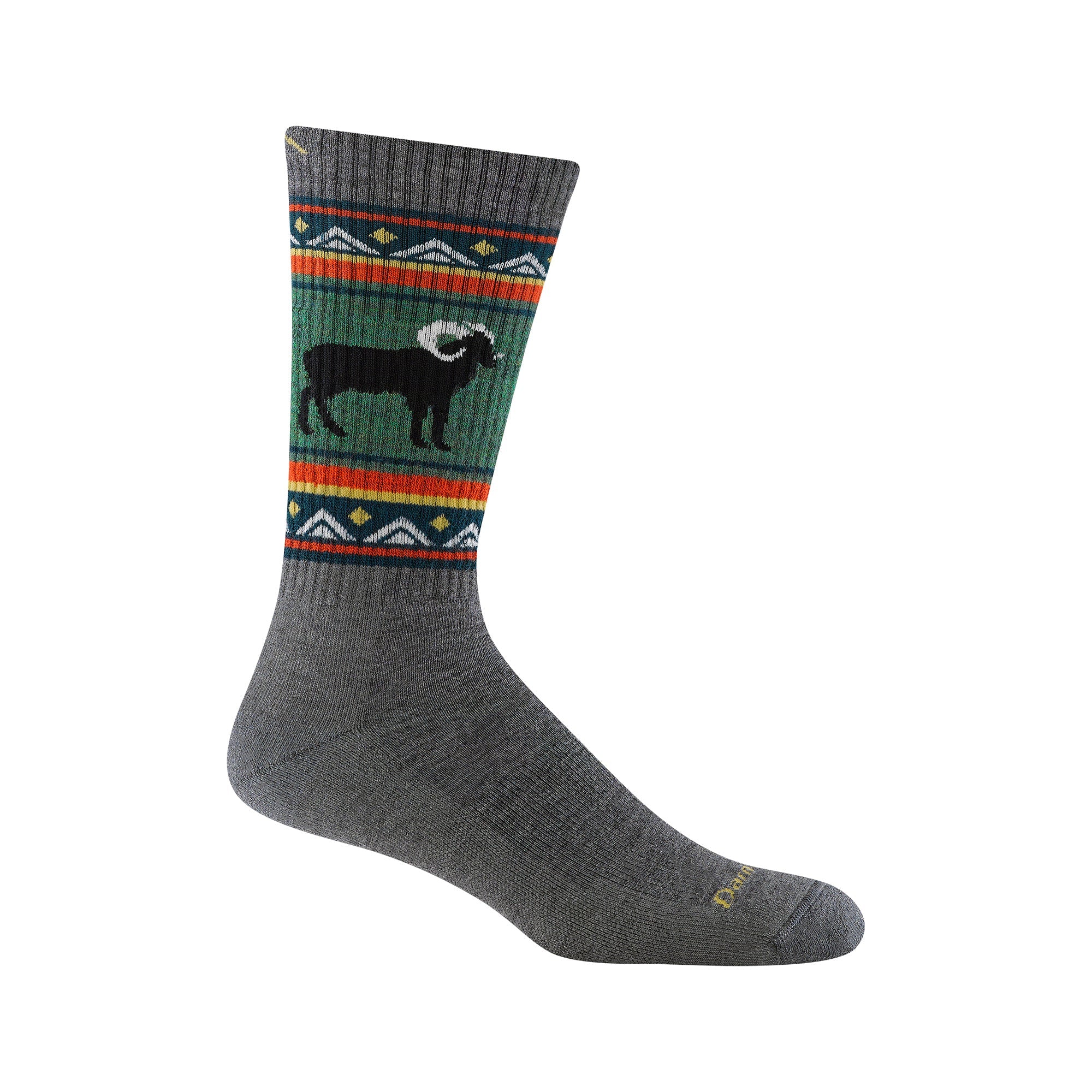Mens Merino Wool Boot Midweight Seamless Patterned Hiking Socks