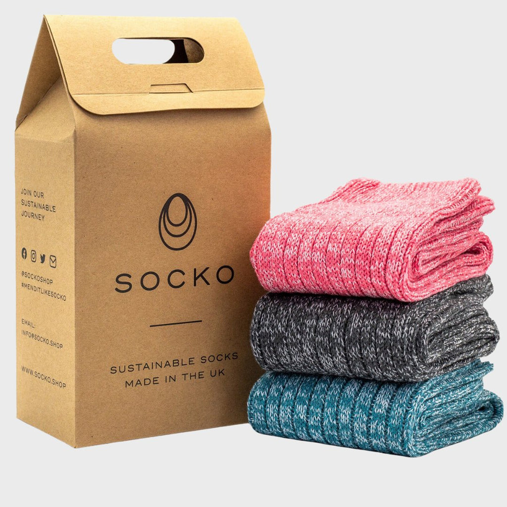 Socko - 3 Pairs of 100% Recycled Socks - Buy Me Once UK
