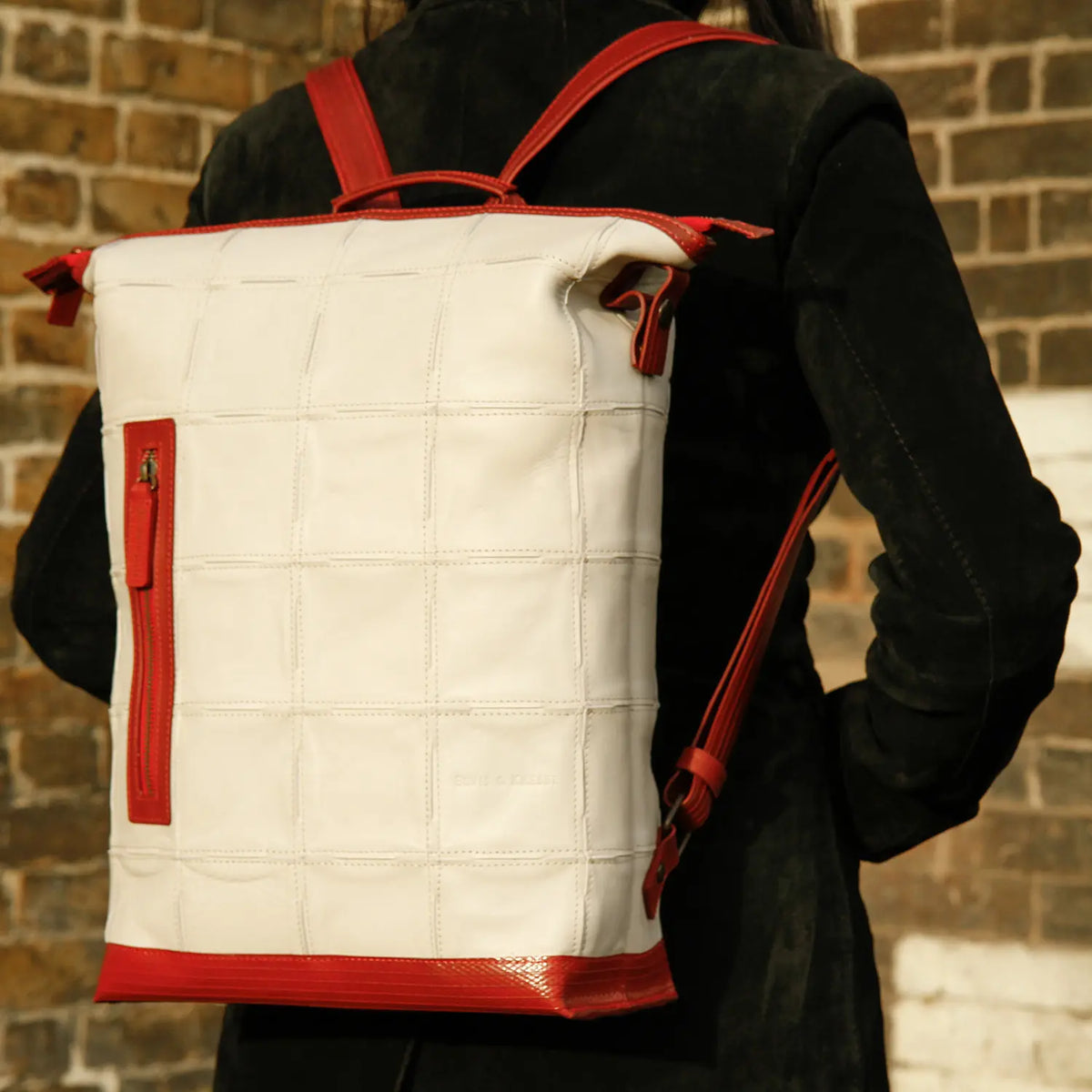 Elvis & Kresse large backpack worn, lifestyle