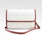 Elvis & Kresse crossbody bag in white and red rescued leather with fire-hose