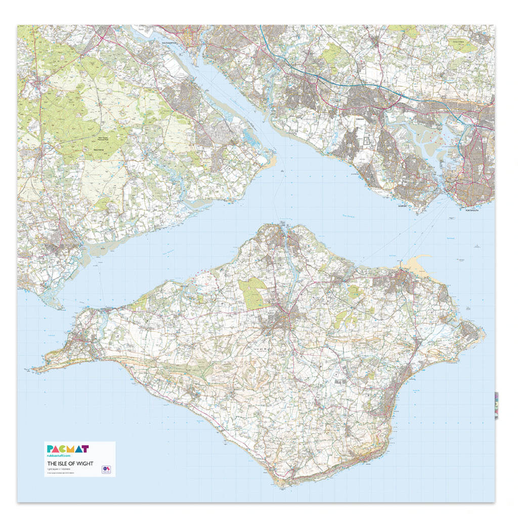 Iow Os Map Durable OS Isle of Wight Family Picnic Blanket - Waterproof ...