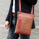Elvis & Kresse leather and fire-hose reporter bag, lifestyle