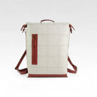 Elvis & Kresse large backpack in clotted cream rescued leather with fire-hose