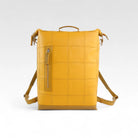 Elvis & Kresse large backpack in yellow rescued leather with fire-hose
