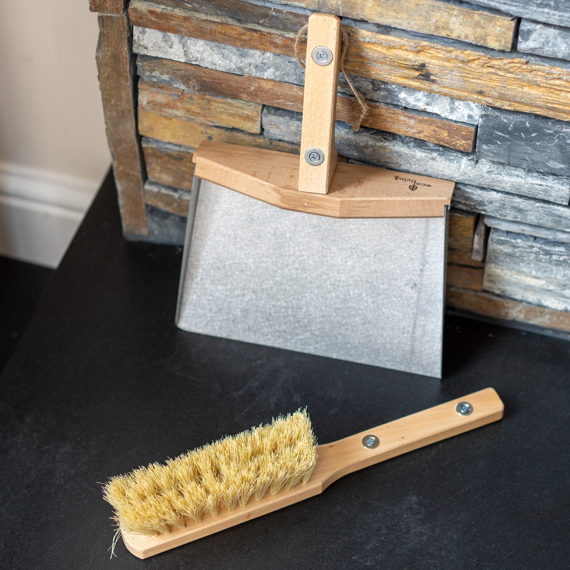 Eco Living Beechwood Dustpan and Brush Set Buy Me Once UK