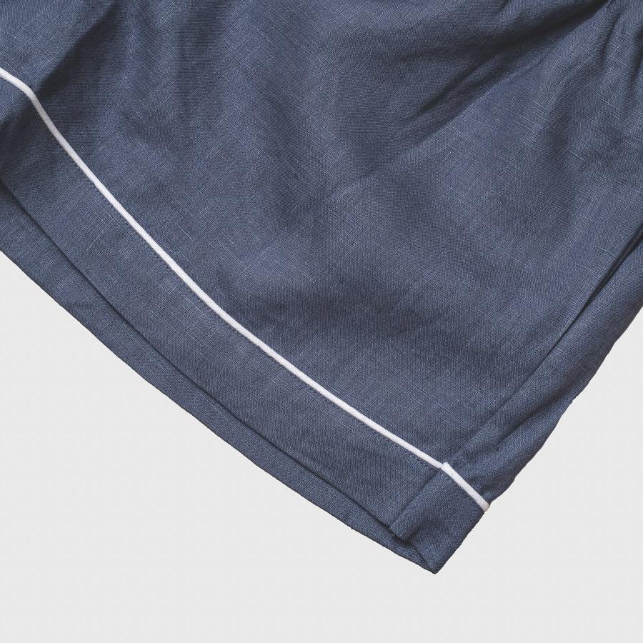 Piglet in Bed - Blueberry Linen Pyjama Shorts Set - Buy Me Once UK