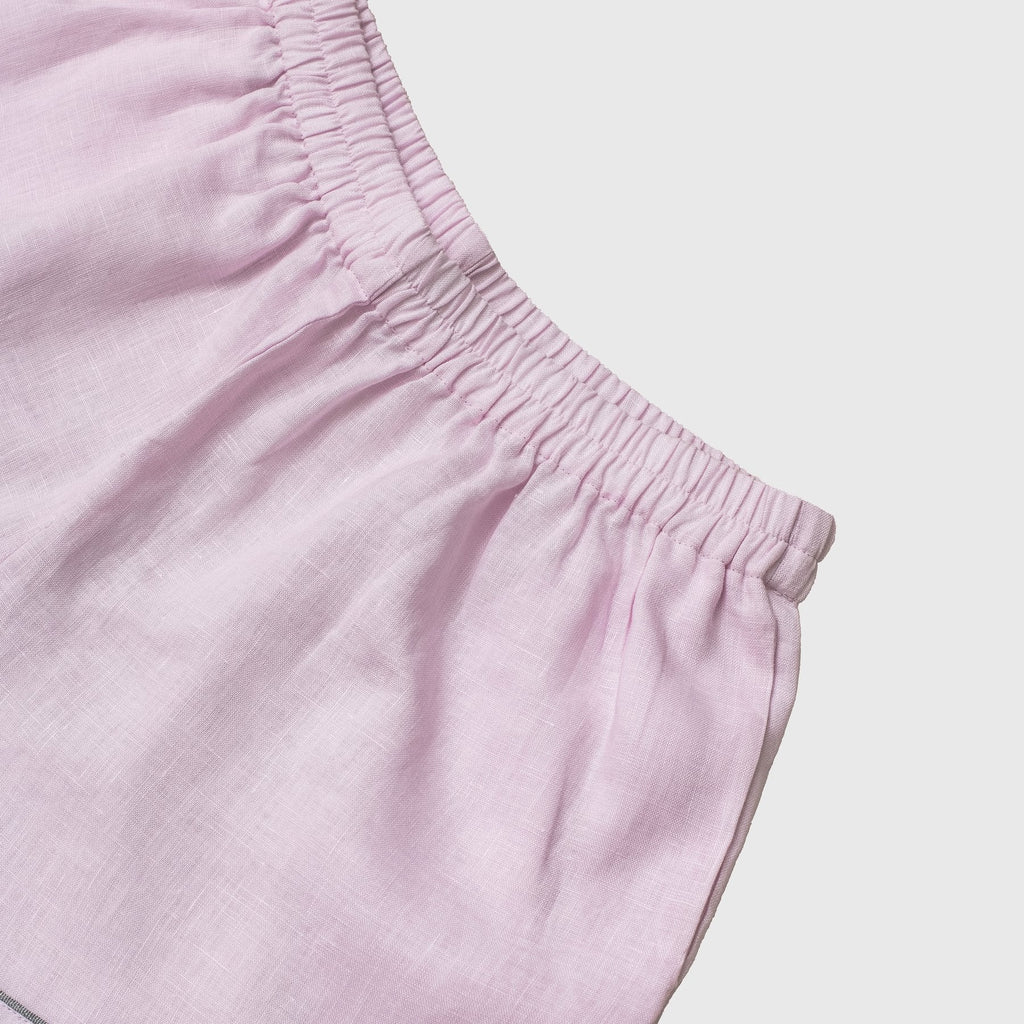 Piglet in Bed - Blush Pink Linen Pyjama Shorts Set - Buy Me Once UK