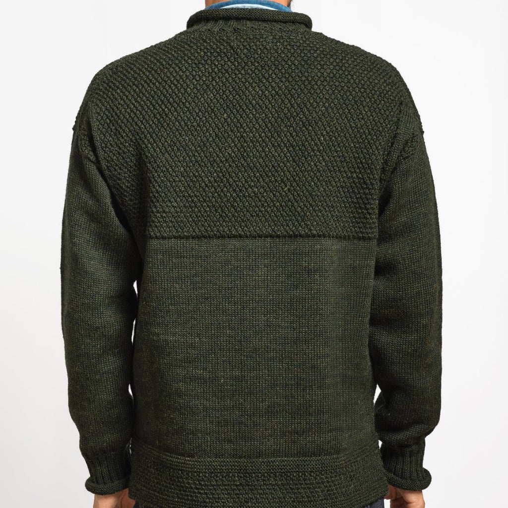 Blackhorse Lane Ateliers - British Wool Guernsey Unisex Jumper, Green - Buy Me Once UK