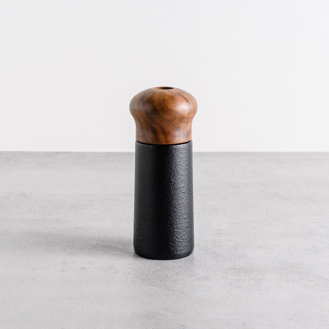 Cast Iron Salt Bowl Walnut Lid