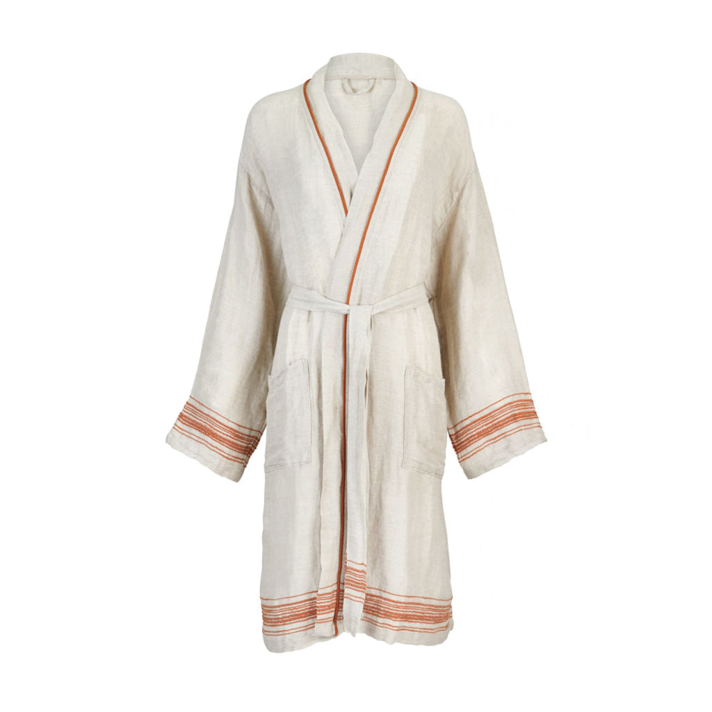 Luks Linen - Ceren Linen Robe & Towel Gift Set, Tobacco - Buy Me Once UK
