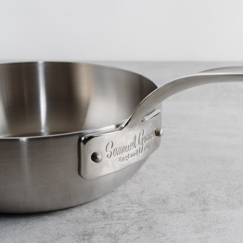 Samuel Groves - Classic 20cm Stainless Steel Tri-Ply Chefs Pan - Buy Me Once UK