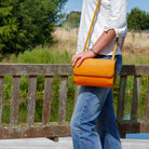 Elvis & Kresse leather and fire-hose crossbody bag, lifestyle