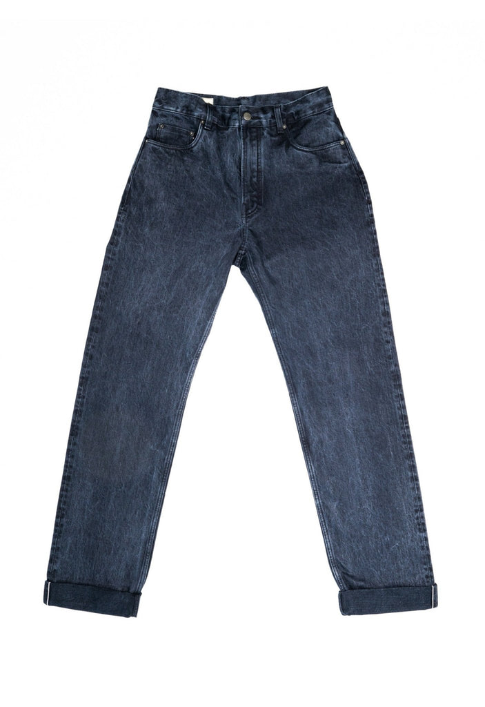 Blackhorse Lane Ateliers - E10 Classic Straight Washed Black 15oz Italian Selvedge Jeans - Buy Me Once UK