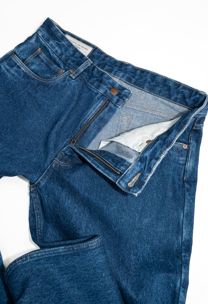 Blackhorse Lane Ateliers - E9 Modern Straight 14oz Indigo Jeans, Mid Wash - Buy Me Once UK