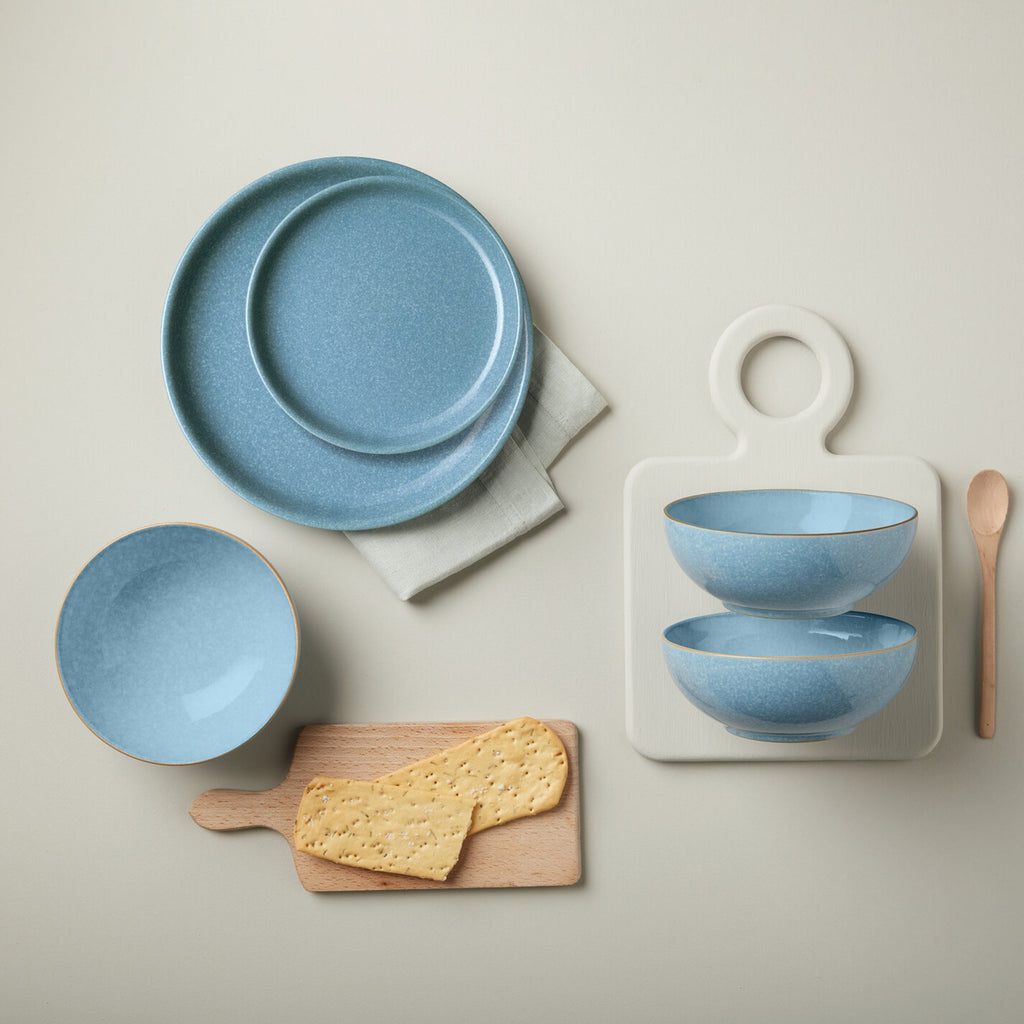 Denby - Elements Blue Set of 4 Coupe Cereal Bowls - Buy Me Once UK