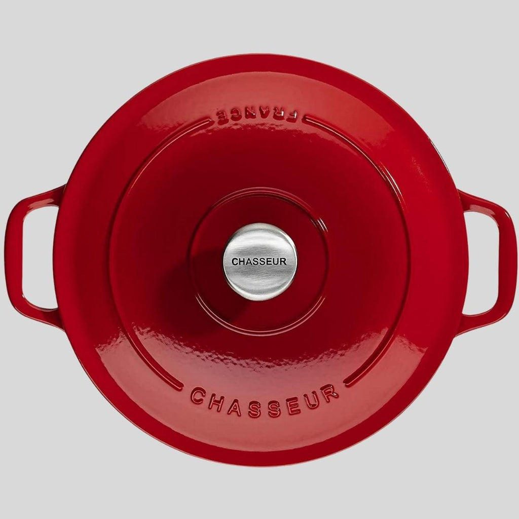 Chasseur - Enamelled Cast Iron Round Dutch Oven, Chilli Red - Buy Me Once UK
