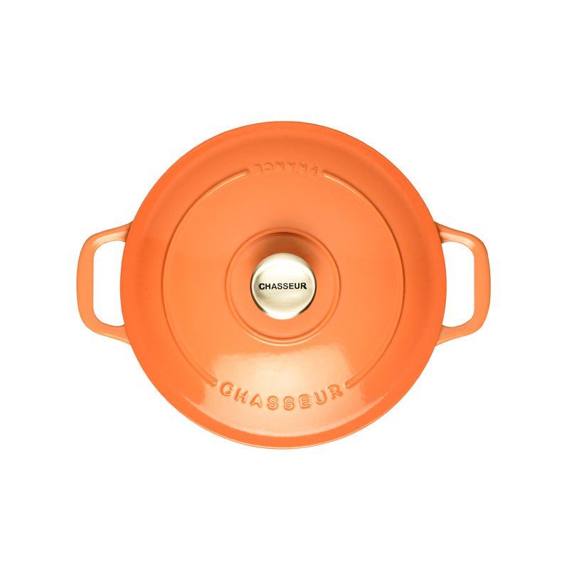Chasseur - Enamelled Cast Iron Round Dutch Oven, Tangerine - Buy Me Once UK