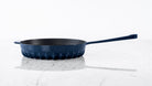 FIREUP blue frying pan, side view