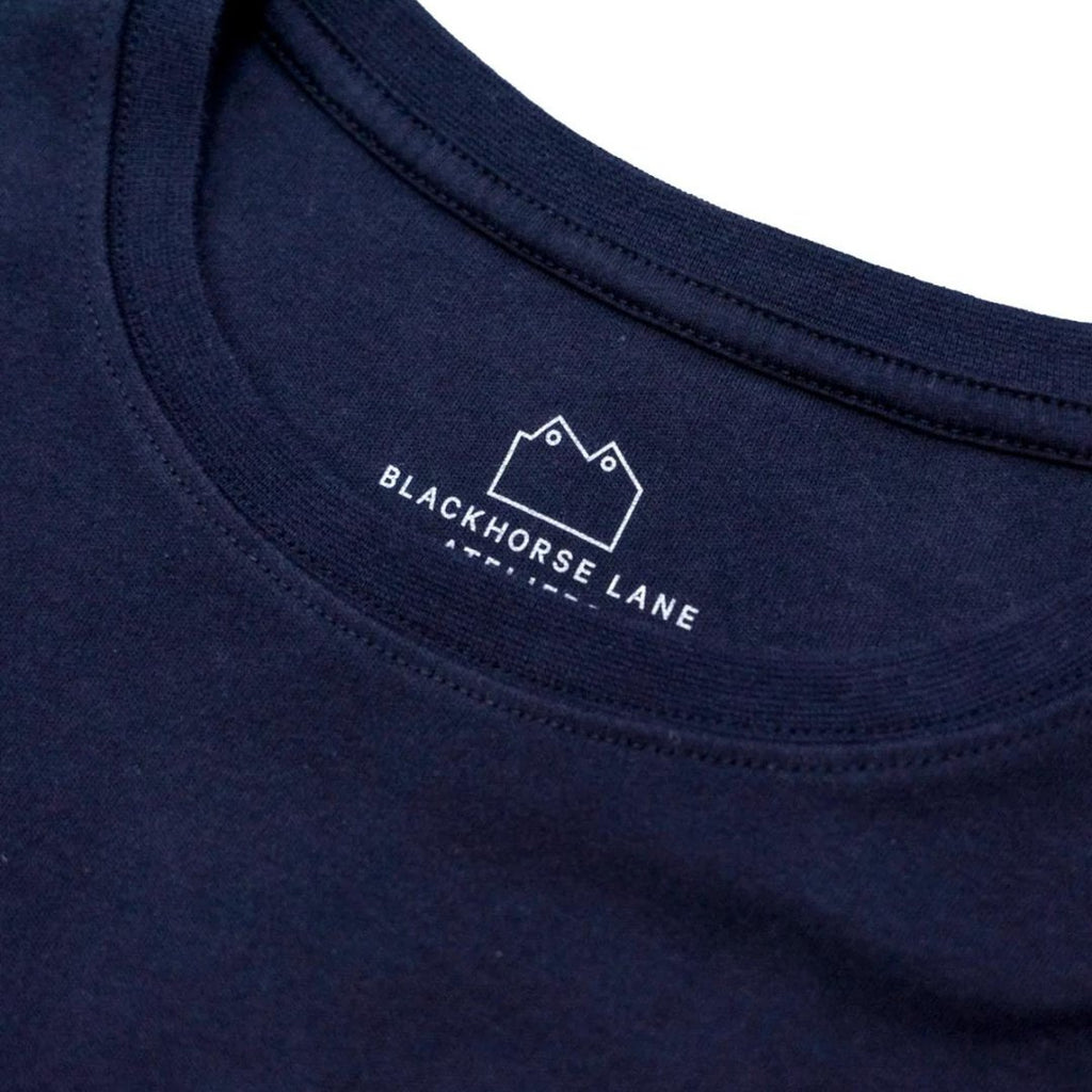Blackhorse Lane Ateliers - Heavyweight Organic Cotton T-Shirt, Navy - Buy Me Once UK