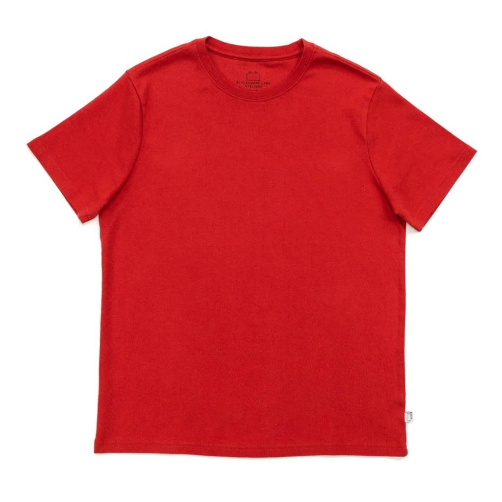 Blackhorse Lane Ateliers - Heavyweight Organic Cotton T-Shirt, Red - Buy Me Once UK