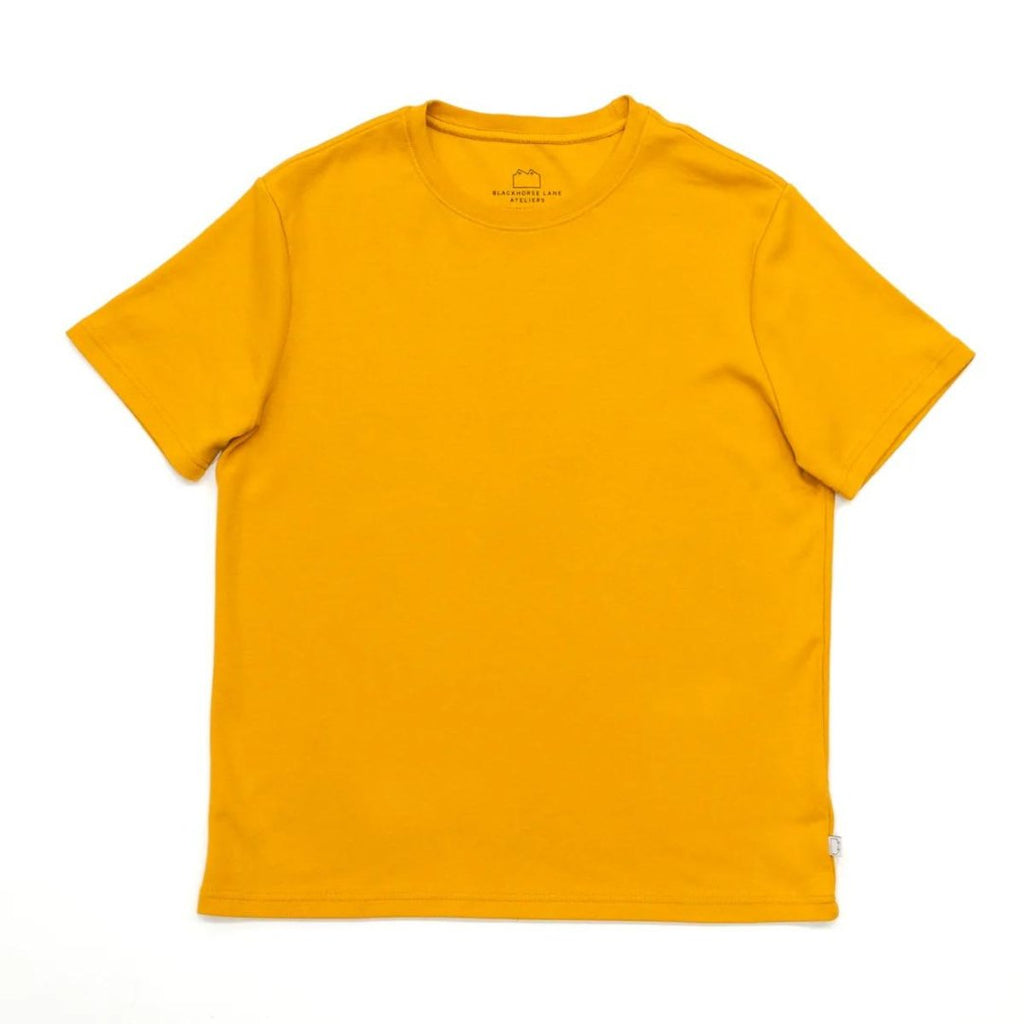 Blackhorse Lane Ateliers - Heavyweight Organic Cotton T-Shirt, Yellow - Buy Me Once UK