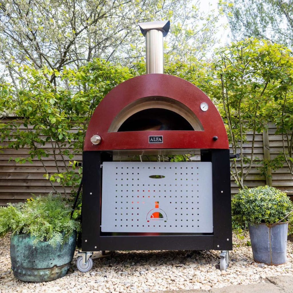 Alfa Forni - Hybrid 2-Pizza Gas Oven Set, Red - Buy Me Once UK