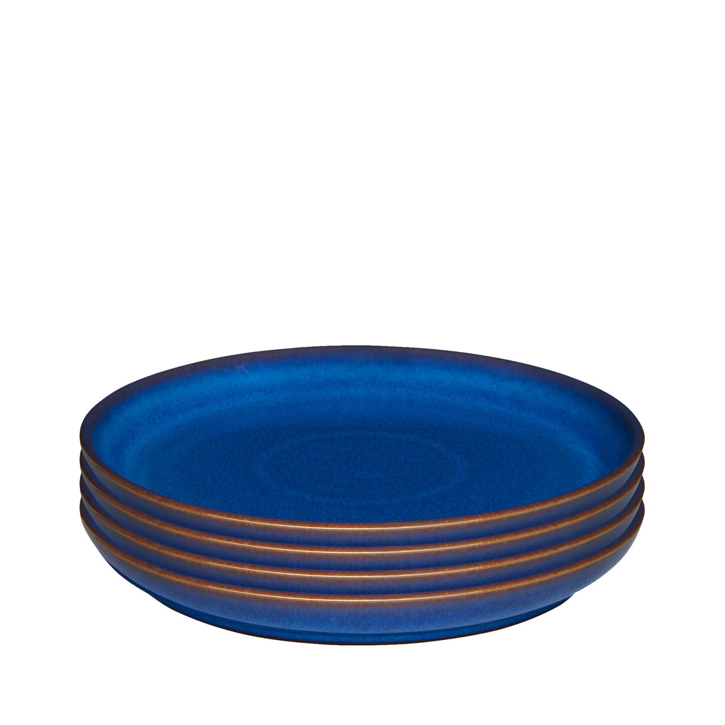 Denby - Imperial Blue Set of 4 Medium Coupe Plates - Buy Me Once UK