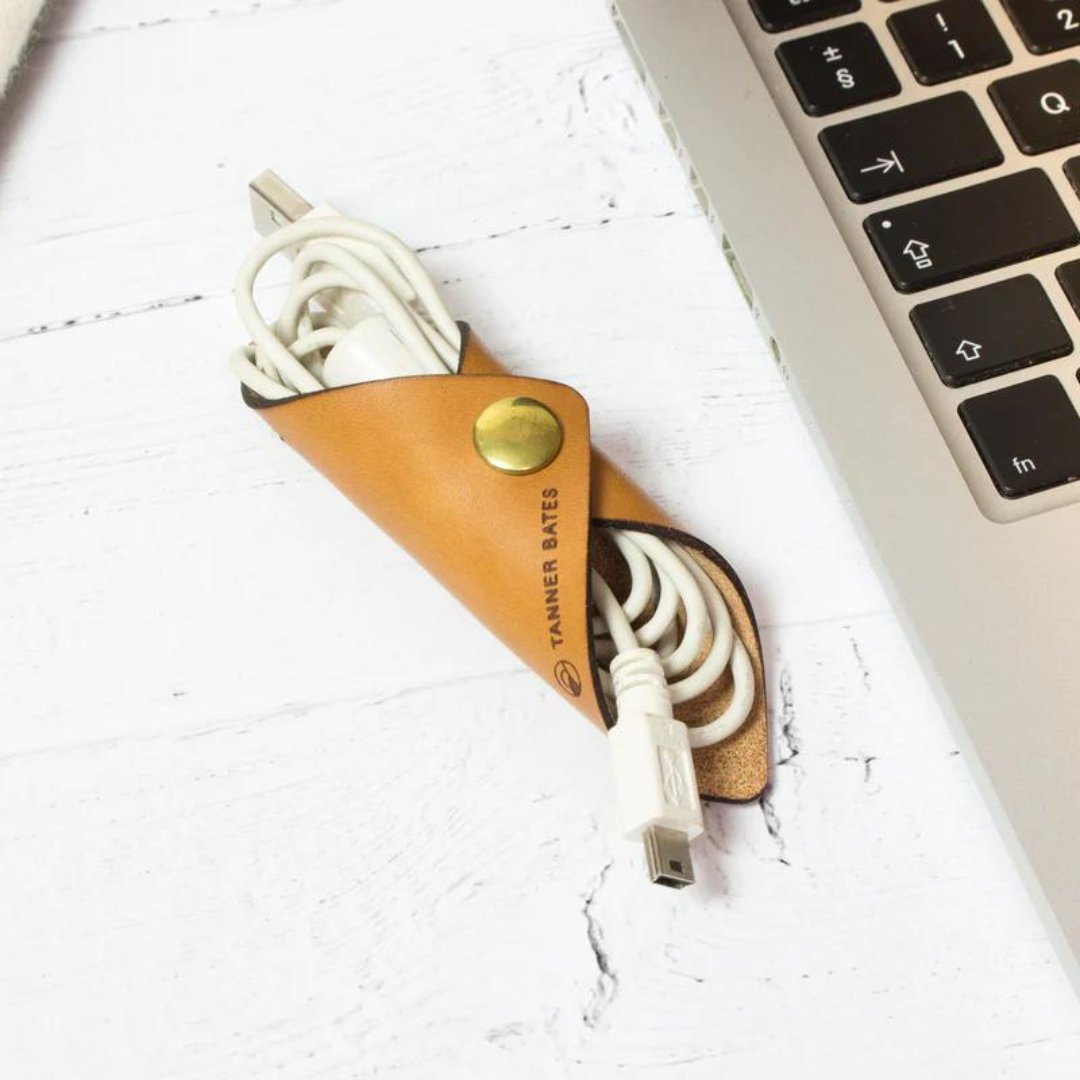 Leather Cable Tidy Set 2