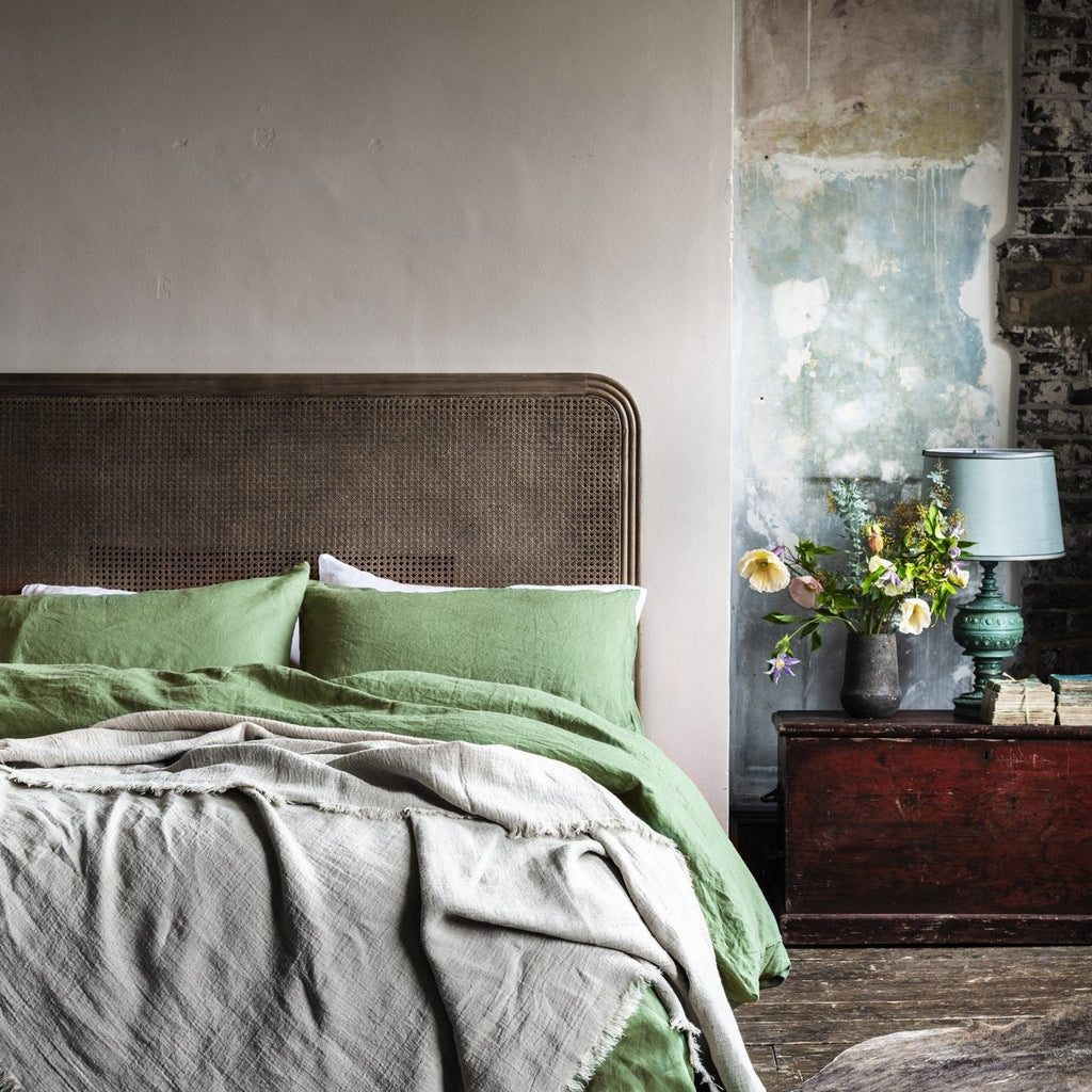 Piglet in Bed - Linen Duvet Cover, Forest Green - Buy Me Once UK