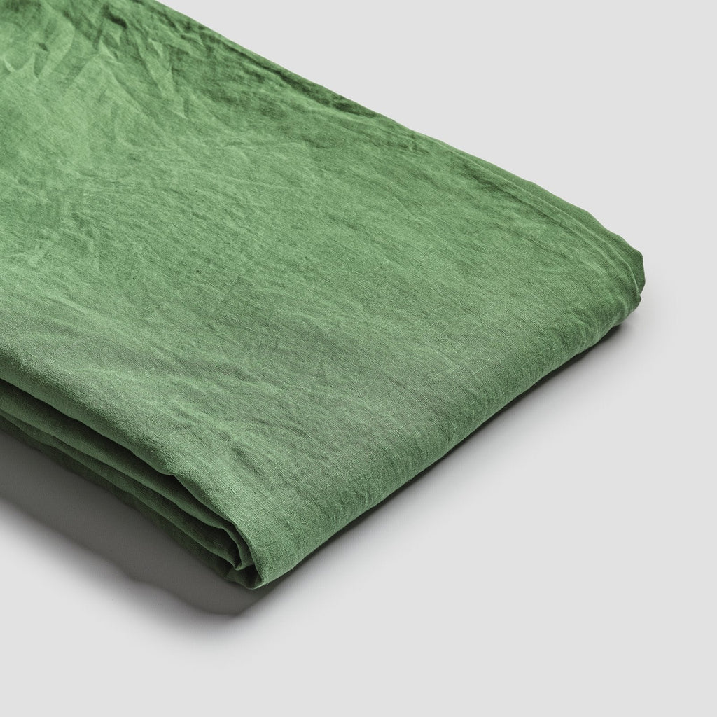 Piglet in Bed - Linen Fitted Sheet, Forest Green - Buy Me Once UK