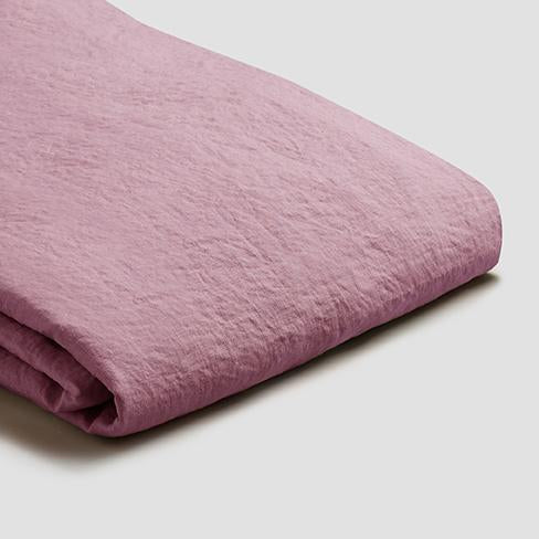 Piglet in Bed - Linen Fitted Sheet, Raspberry - Buy Me Once UK