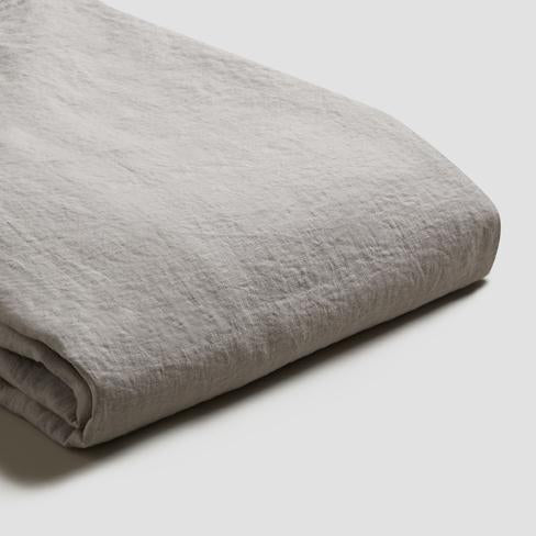Piglet in Bed - Linen Flat Sheet, Dove Grey - Buy Me Once UK