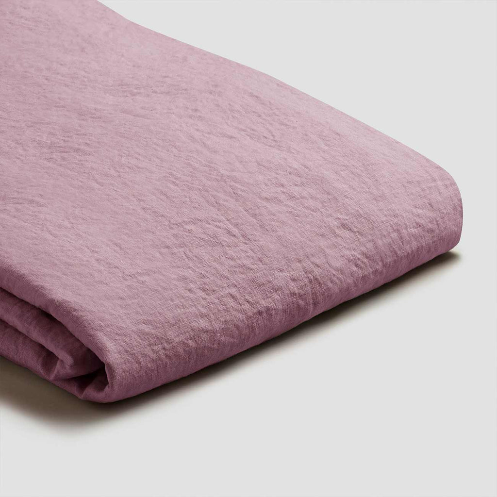 Piglet in Bed - Linen Flat Sheet, Raspberry - Buy Me Once UK