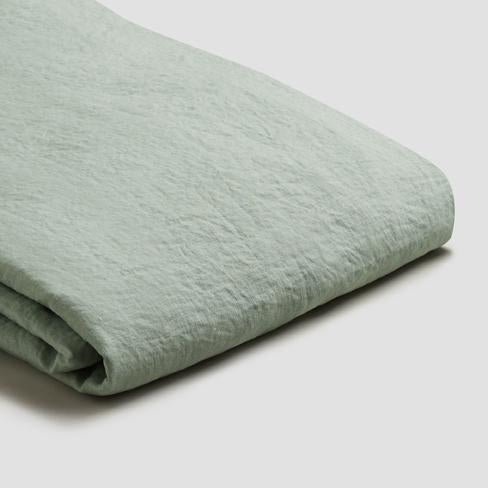 Piglet in Bed - Linen Flat Sheet, Sage Green - Buy Me Once UK