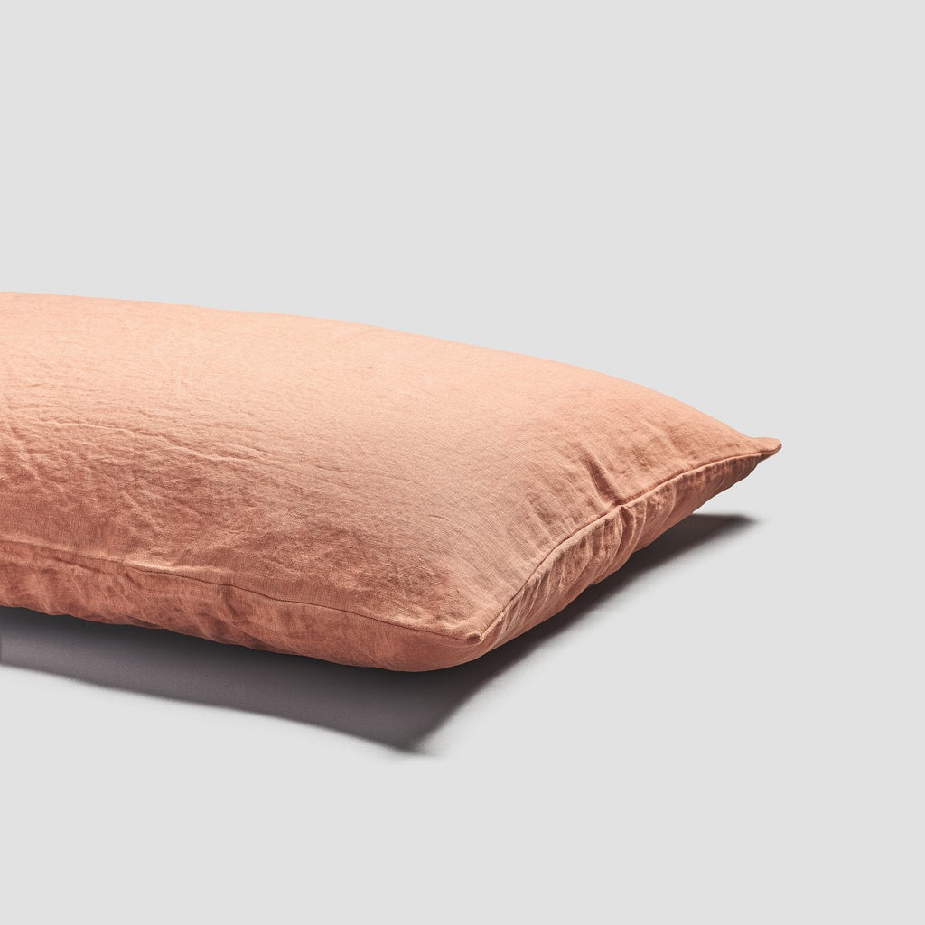 Piglet in Bed - Linen Pillowcase (Pair), Burnt Orange - Buy Me Once UK