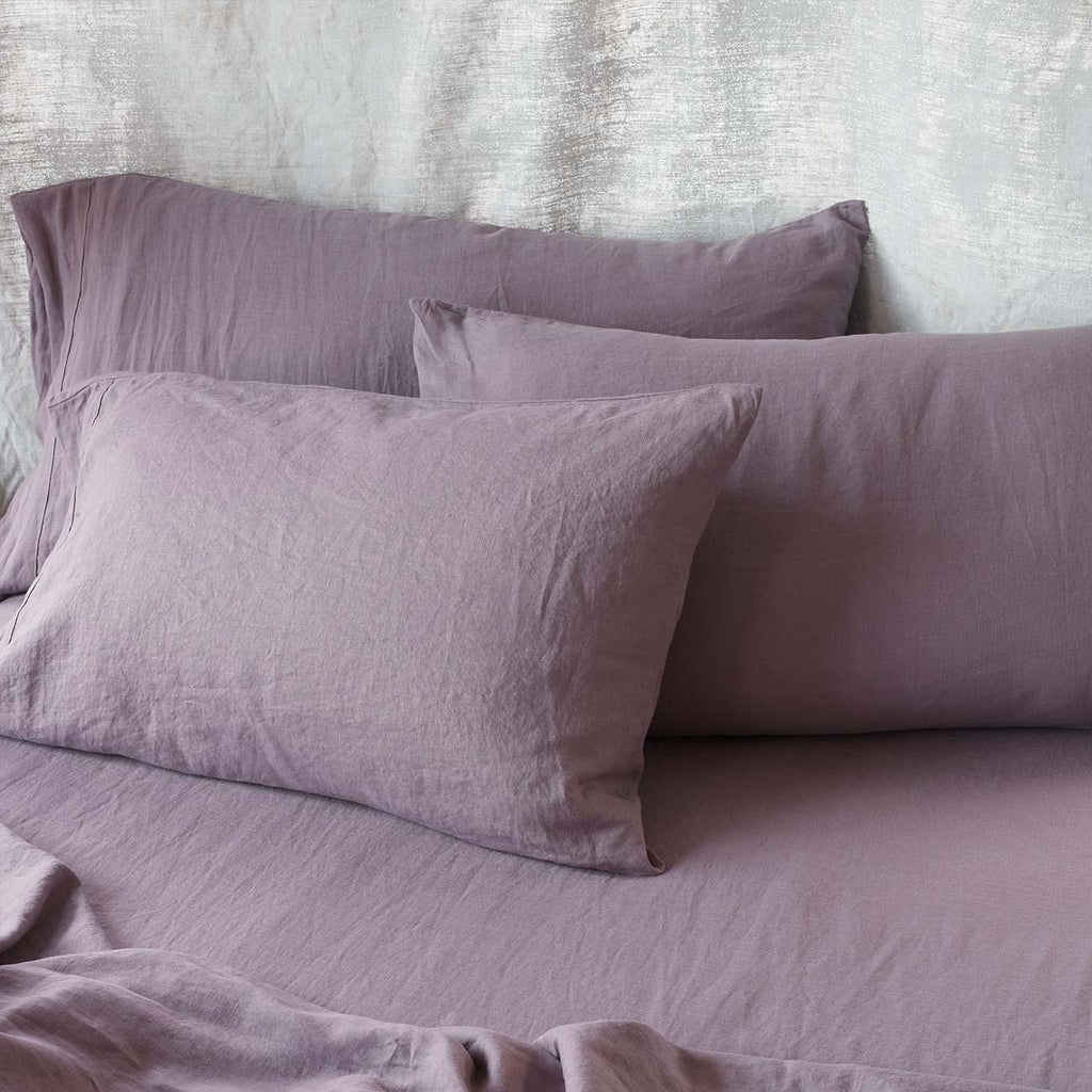 Piglet in Bed - Linen Pillowcase (Pair), Elderberry - Buy Me Once UK