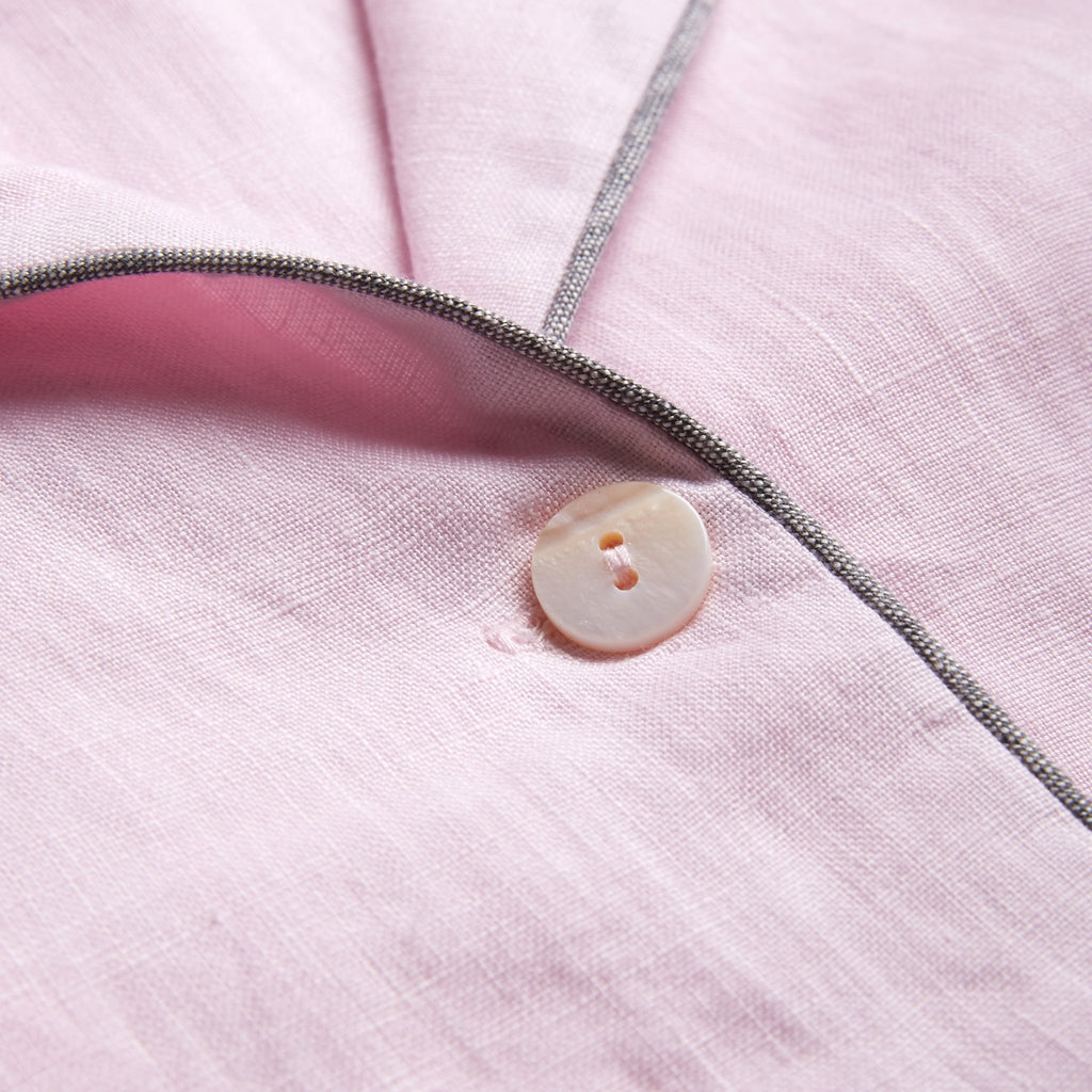 Piglet in Bed - Men's Pink Linen Pyjama Set - Buy Me Once UK