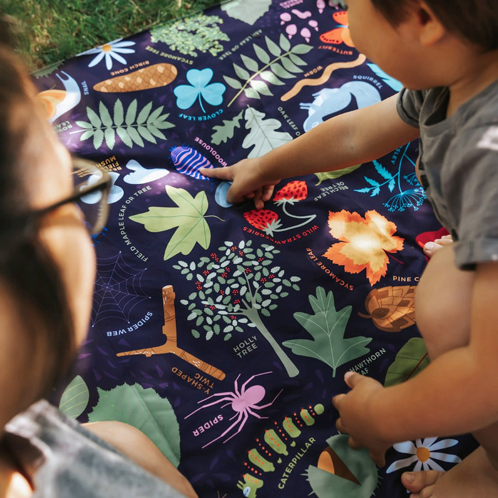 Pacmat - Nature Print, Waterproof Recycled Material Picnic Blanket, Family Size - Buy Me Once UK