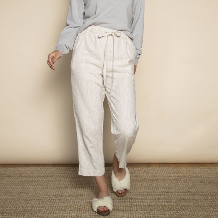 Organic Cotton & Hemp Cropped Lounge Trousers