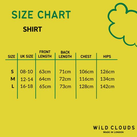 Wild Clouds - Organic Cotton & Linen Indigo Clouds Pyjama Shirt - Buy Me Once UK