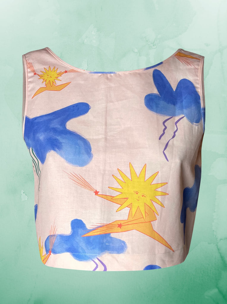 Wild Clouds - Organic Cotton & Linen Sun Dance Pyjama Top - Buy Me Once UK