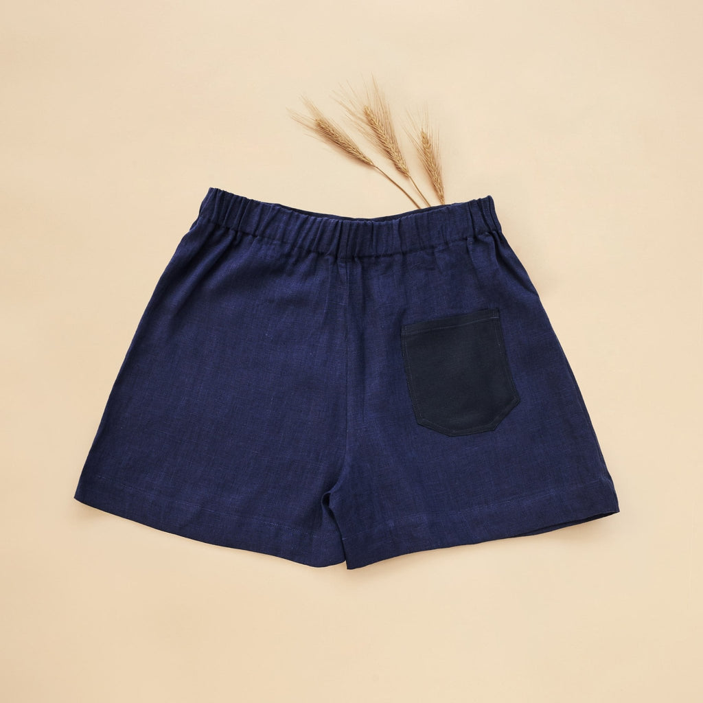 Kaely Russell - Patch Pocket Short, Navy - Buy Me Once UK