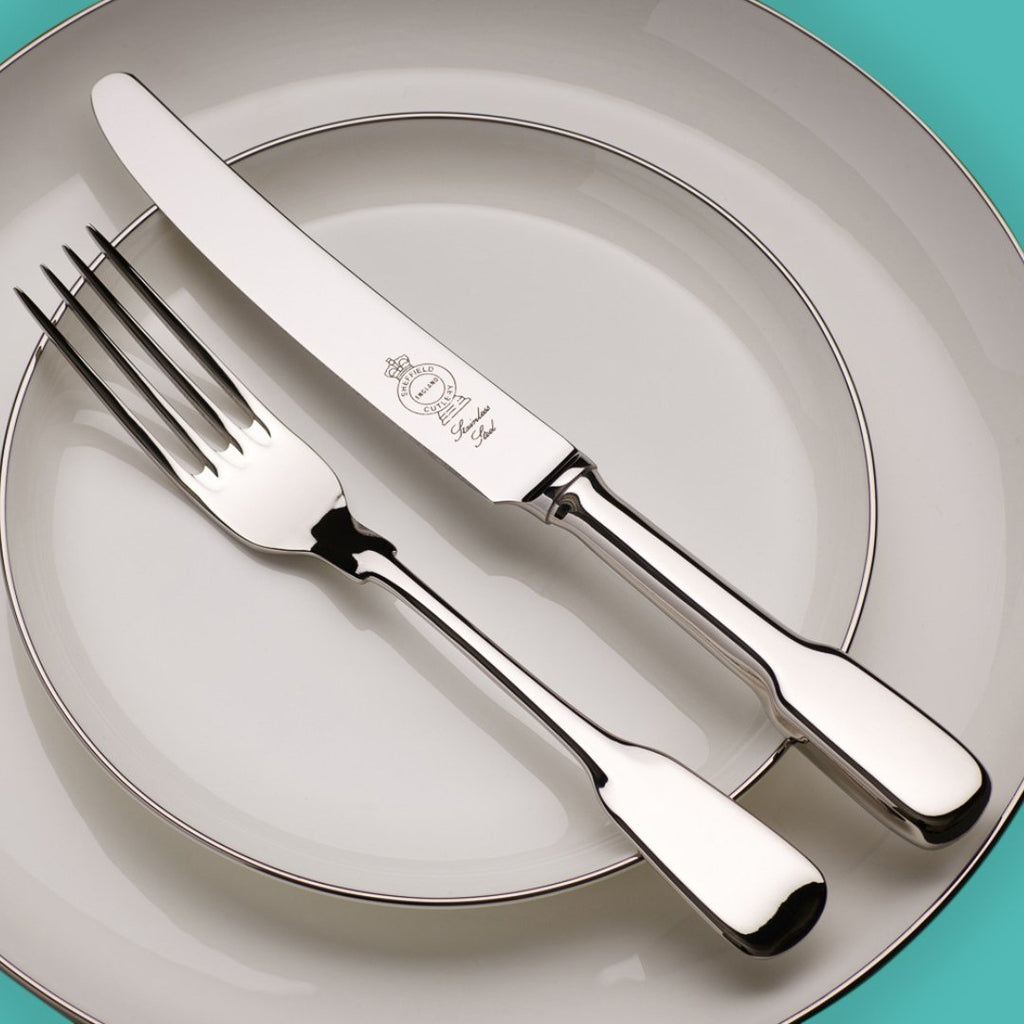 Legacy Silverware - Plain Fiddle Stainless Steel Cutlery Set - Buy Me Once UK