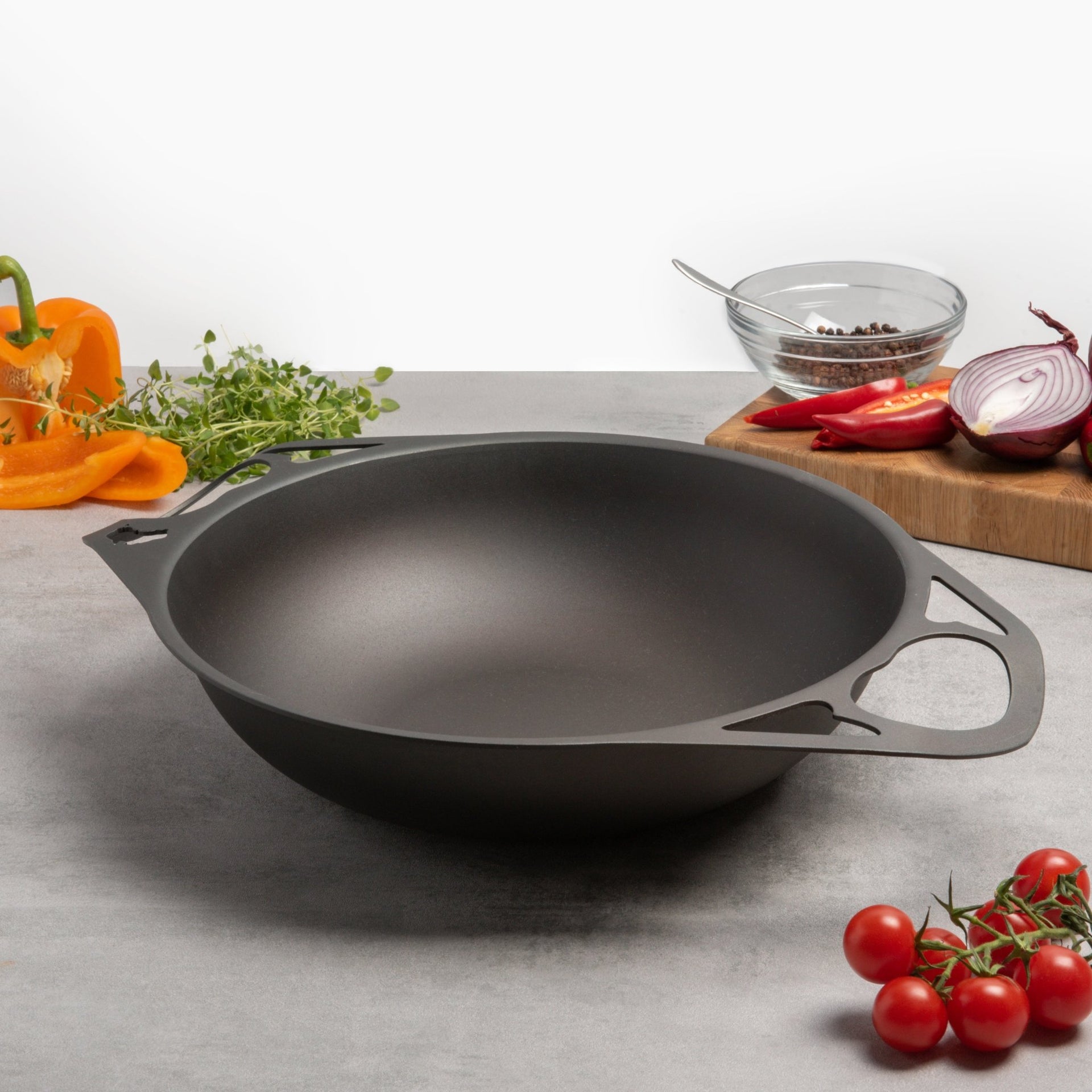 Quenched Seamless Iron Wok