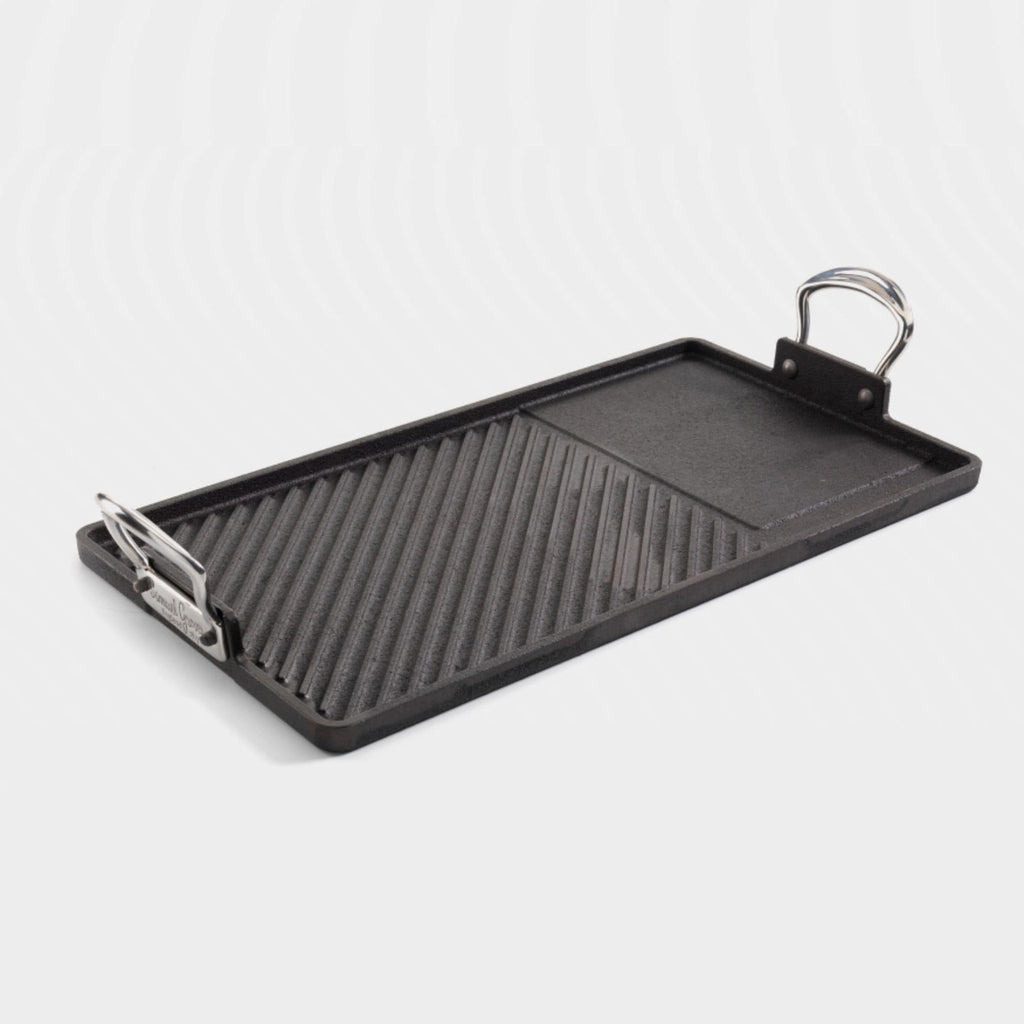 Samuel Groves - Recycled Cast Iron Double Burner Griddle, 45cm - Buy Me Once UK