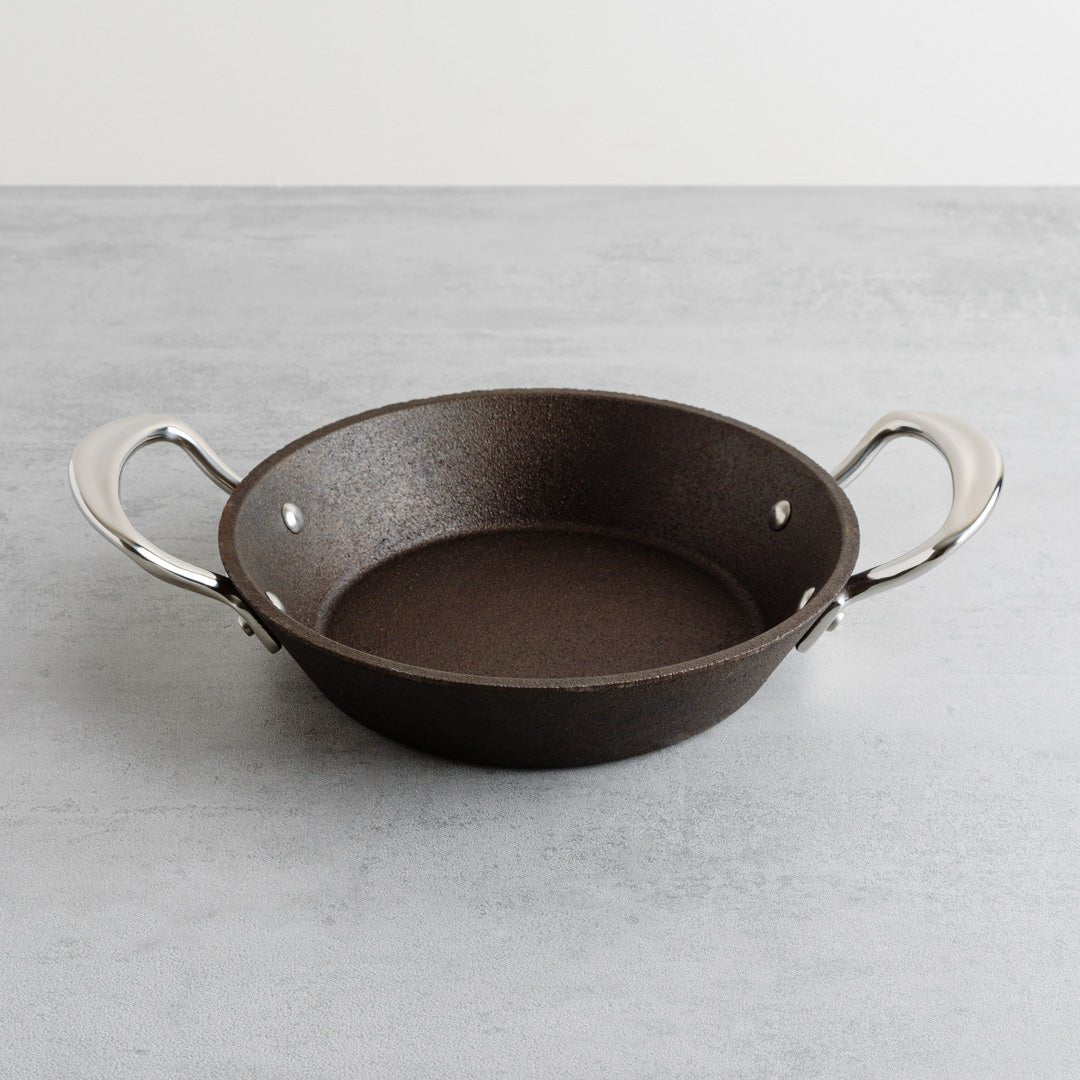 Recycled Cast Iron Two Handled Skillet 20cm