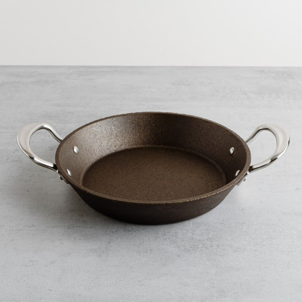 Samuel Groves - Recycled Cast Iron Two-Handled Skillet, 24cm - Buy Me Once UK