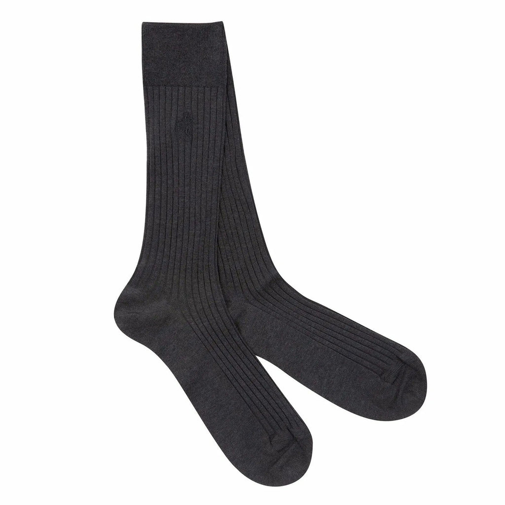 London Sock Co - Reinforced Lisle Cotton Classic Ribbed Socks - Buy Me Once UK