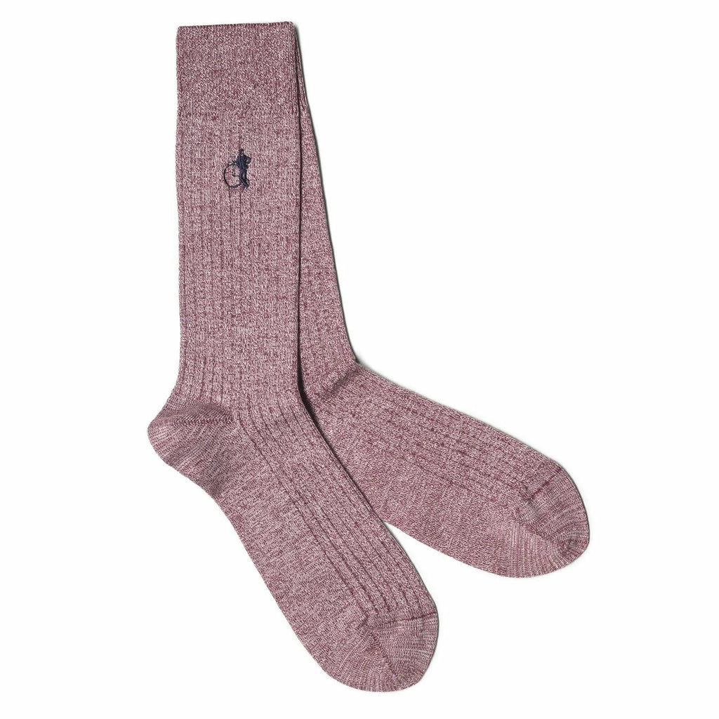 London Sock Co - Reinforced Organic Cotton Ribbed Marl Socks, Box of 6 - Buy Me Once UK