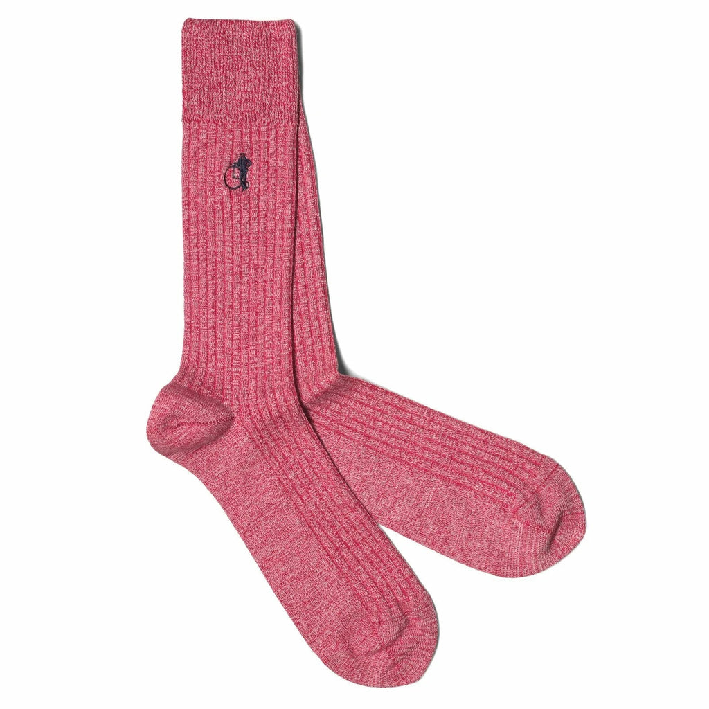 London Sock Co - Reinforced Organic Cotton Ribbed Marl Socks, Box of 6 - Buy Me Once UK